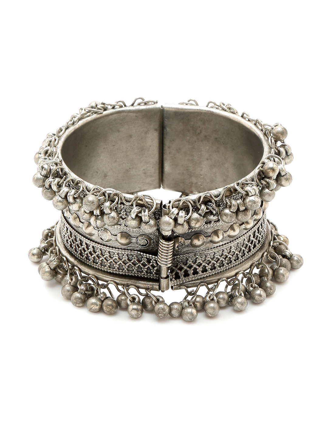 YouBella Jewellery for Women Celebrity Inspired Oxidised Silver Plated Cuff Bracelet Bangle for Women and Girls (Style 3)